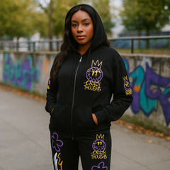 Crazy Thoughts Graphic Tracksuit Set – Built for the Culture
